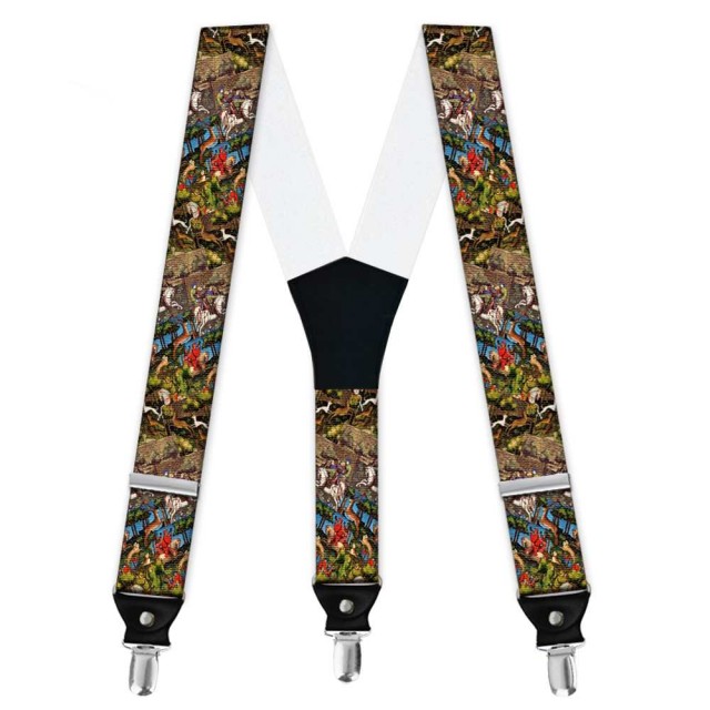 Bretele personalizate, model tapet Hunting Scene